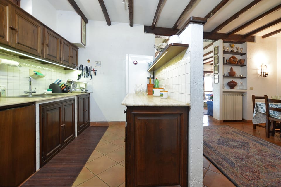 Standard House, Multiple Bedrooms, Mountainside (Casale Pontarello) | Private kitchenette | Fridge, microwave, oven, stovetop