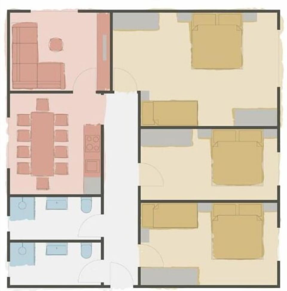 Standard Apartment | 3 Schlafzimmer | Floor plan