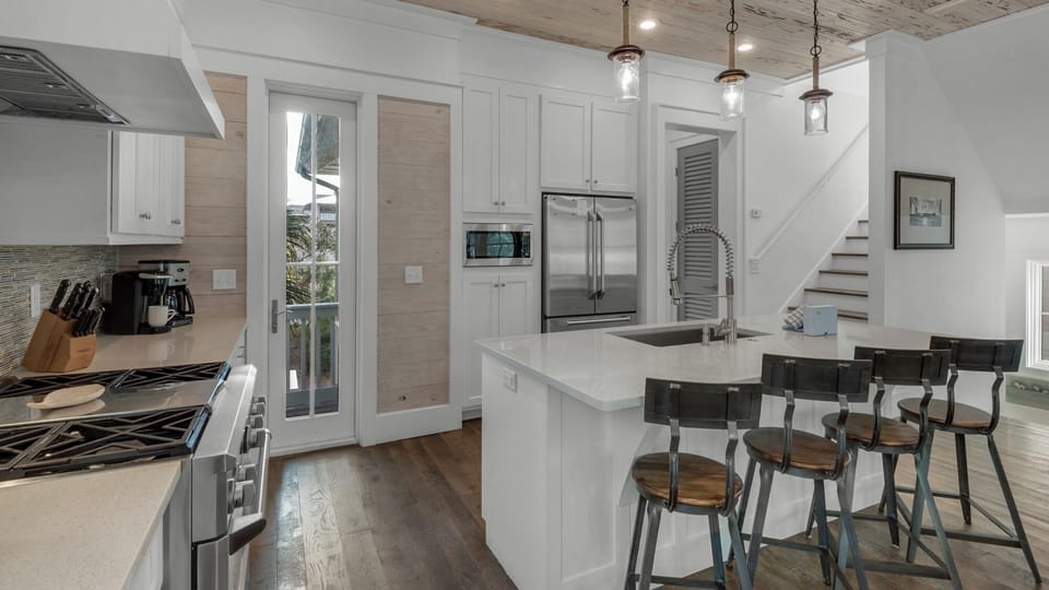 House, Multiple Beds, Patio, Garden View (Sea Echo) | Private kitchen | Coffee/tea maker