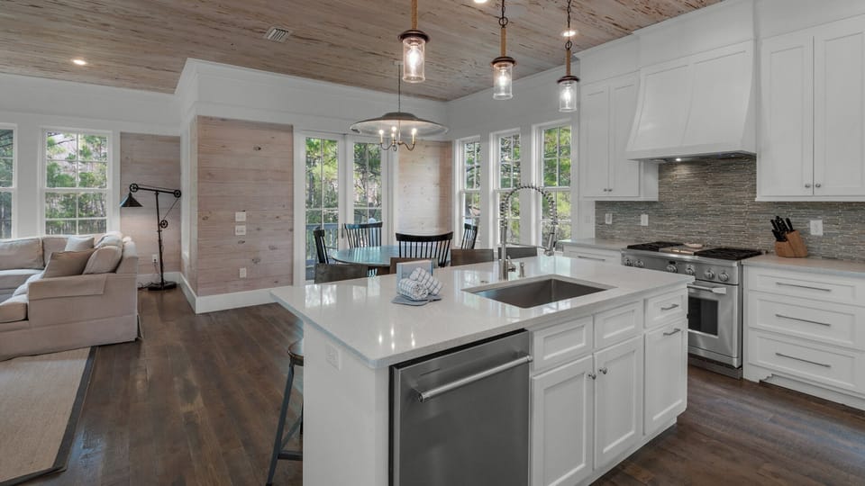 House, Multiple Beds, Patio, Garden View (Sea Echo) | Private kitchen | Coffee/tea maker
