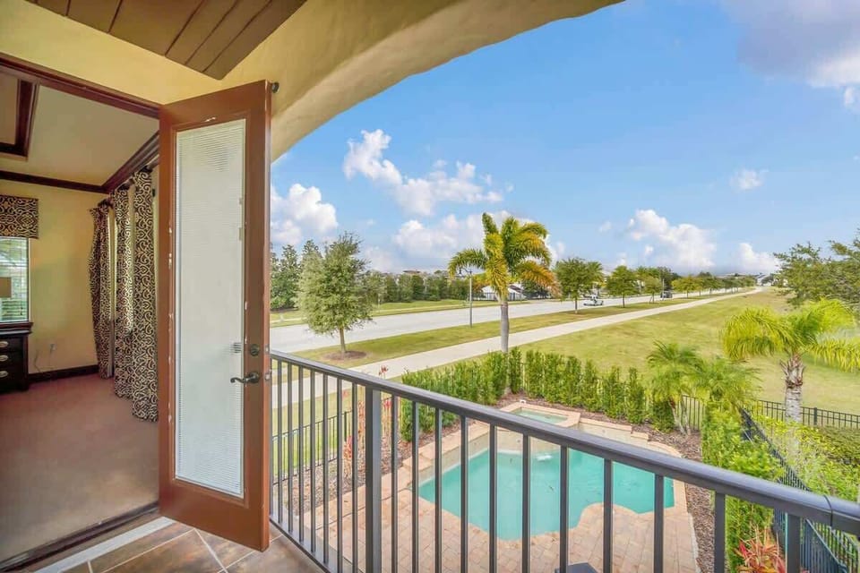Private Balcony with Beautiful Poolside Views