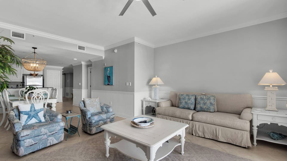 Condo, Multiple Beds, Balcony, Ocean View (San Remo 208 - No Pets Allowed) | Living area | 42-inch flat-screen TV with digital channels