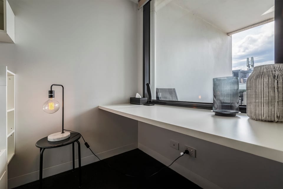 Dedicated workspace by the window with plenty of natural light