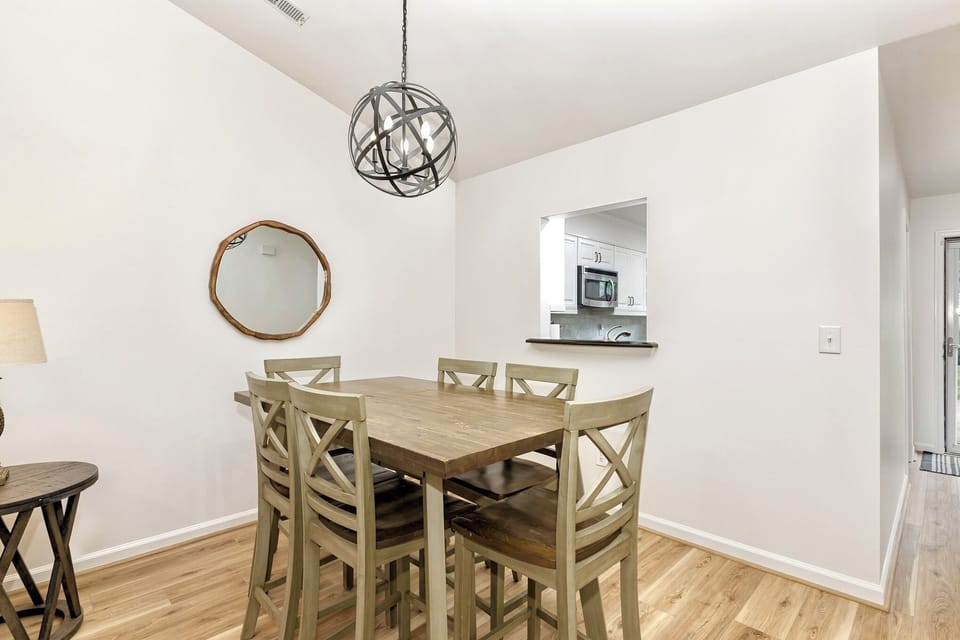 Large dining room with ample room for everyone!