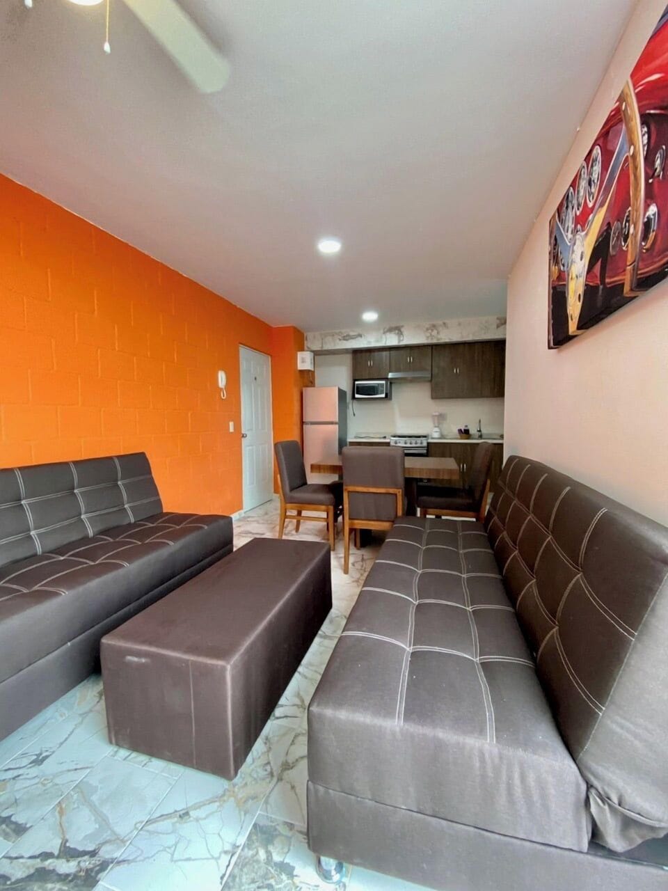 Apartment, Multiple Beds, Kitchenette, City View | Living area