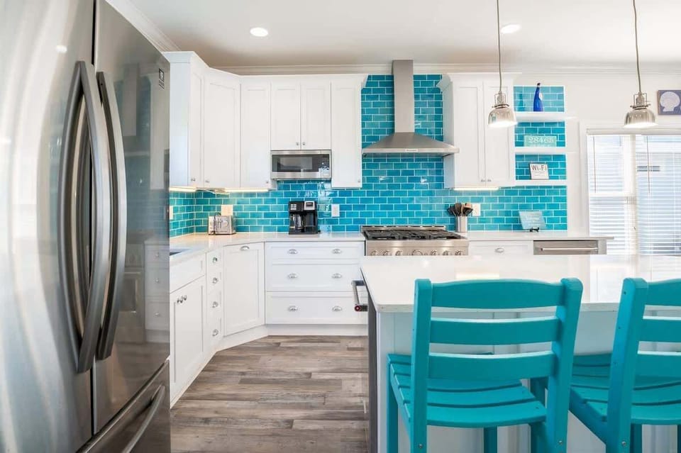 Bright Family Kitchen with Custom Tile