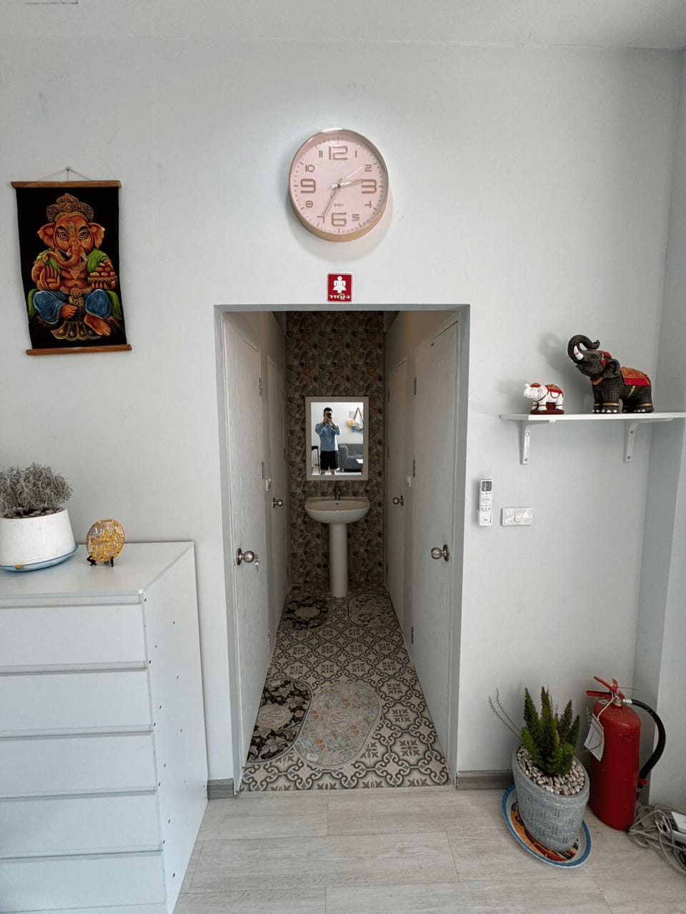 Shower, hydromassage showerhead, hair dryer, bidet