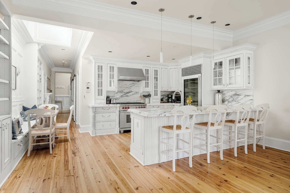 Fully stocked kitchen with brand new appliances 