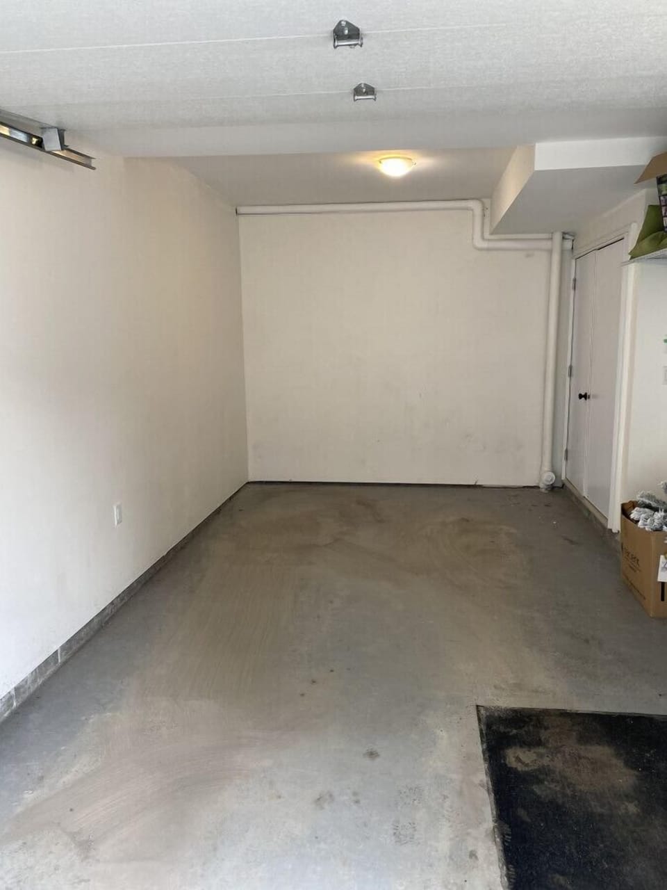 Attached indoor garage