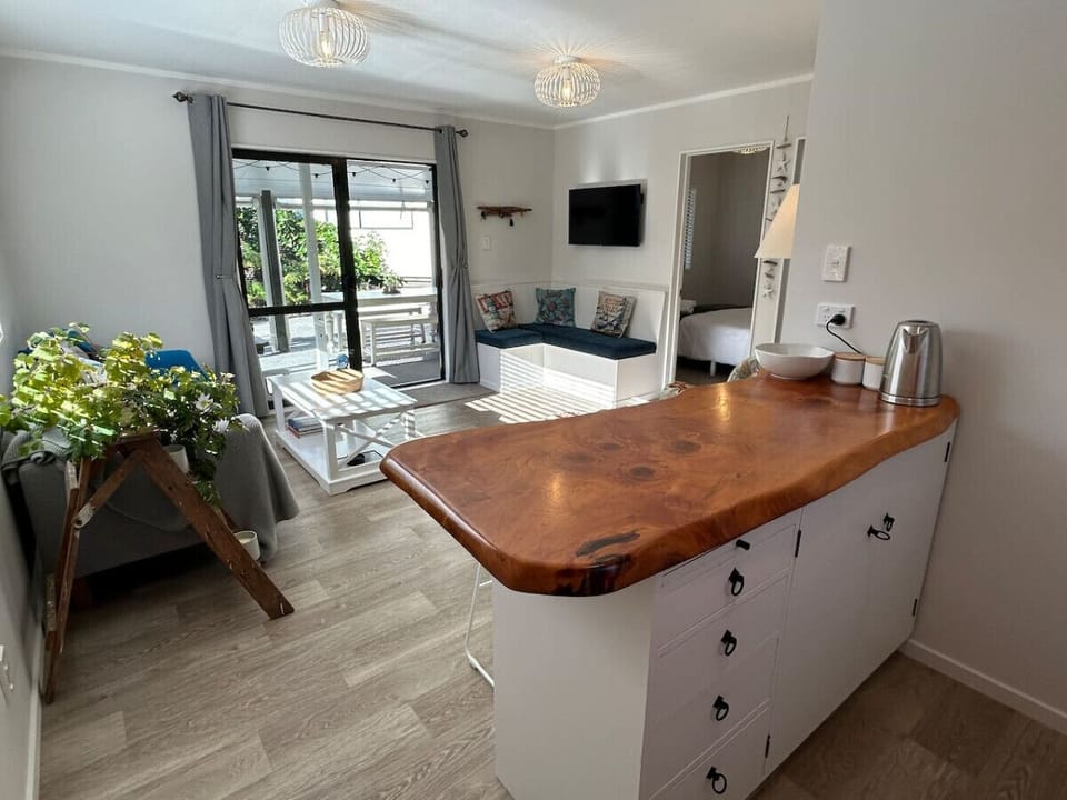 Kitchen through to lounge area