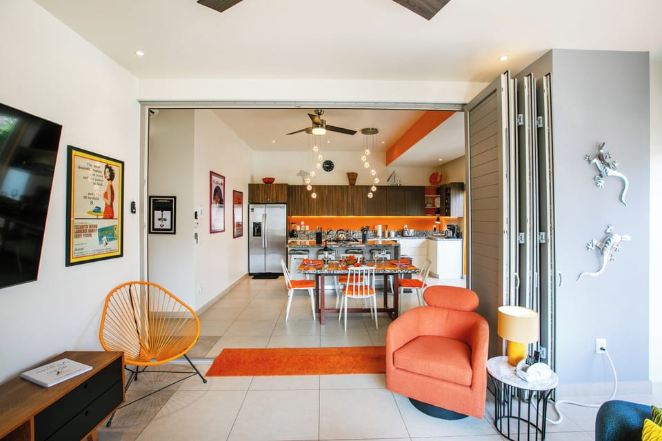 Open-plan living space that flows seamlessly to the dining area