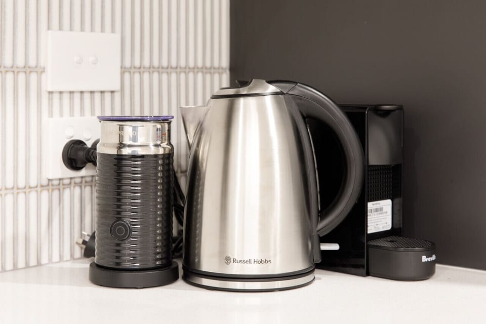 Nespresso, kettle and toaster all available for guest use