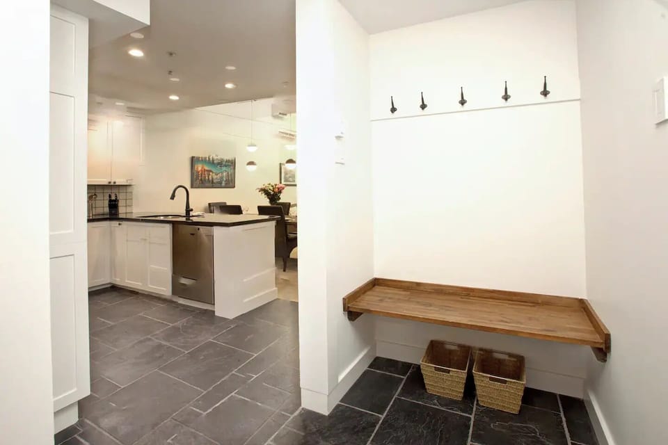 Entryway with bench seating