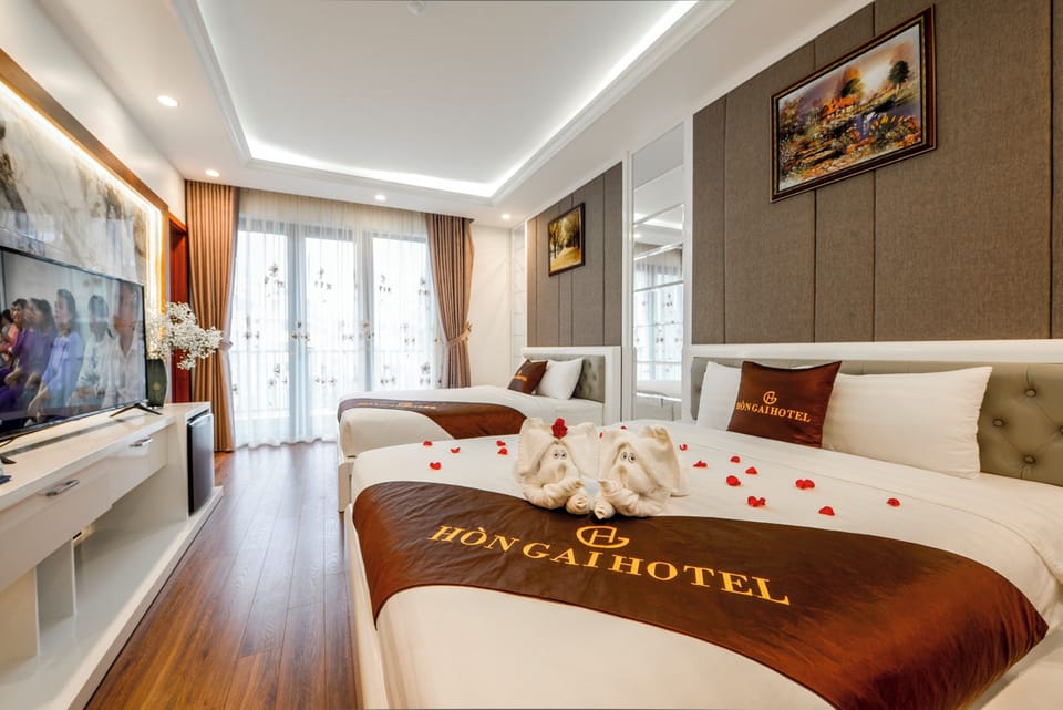 Deluxe Quadruple Room, Bathtub, Bay View | Bathroom | Shower, hydromassage showerhead, designer toiletries, hair dryer