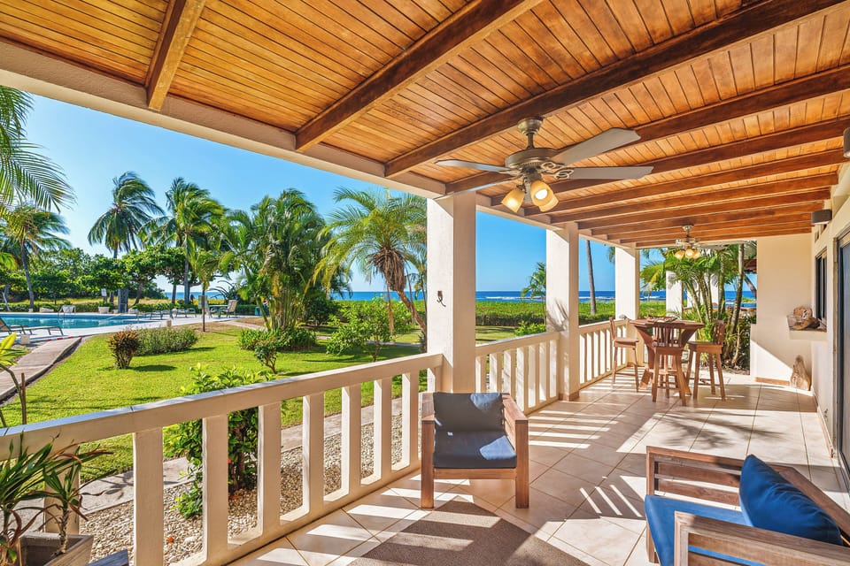 Private patio with pool access