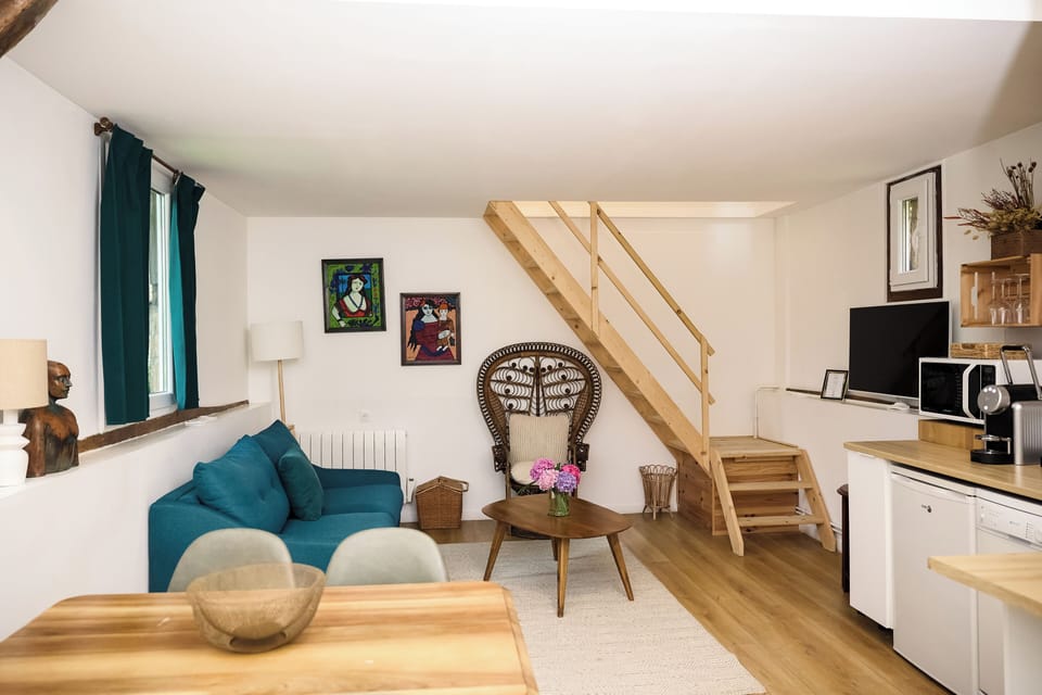 Loft, Park View | Living area | 50-inch Smart TV with satellite channels, smart speakers