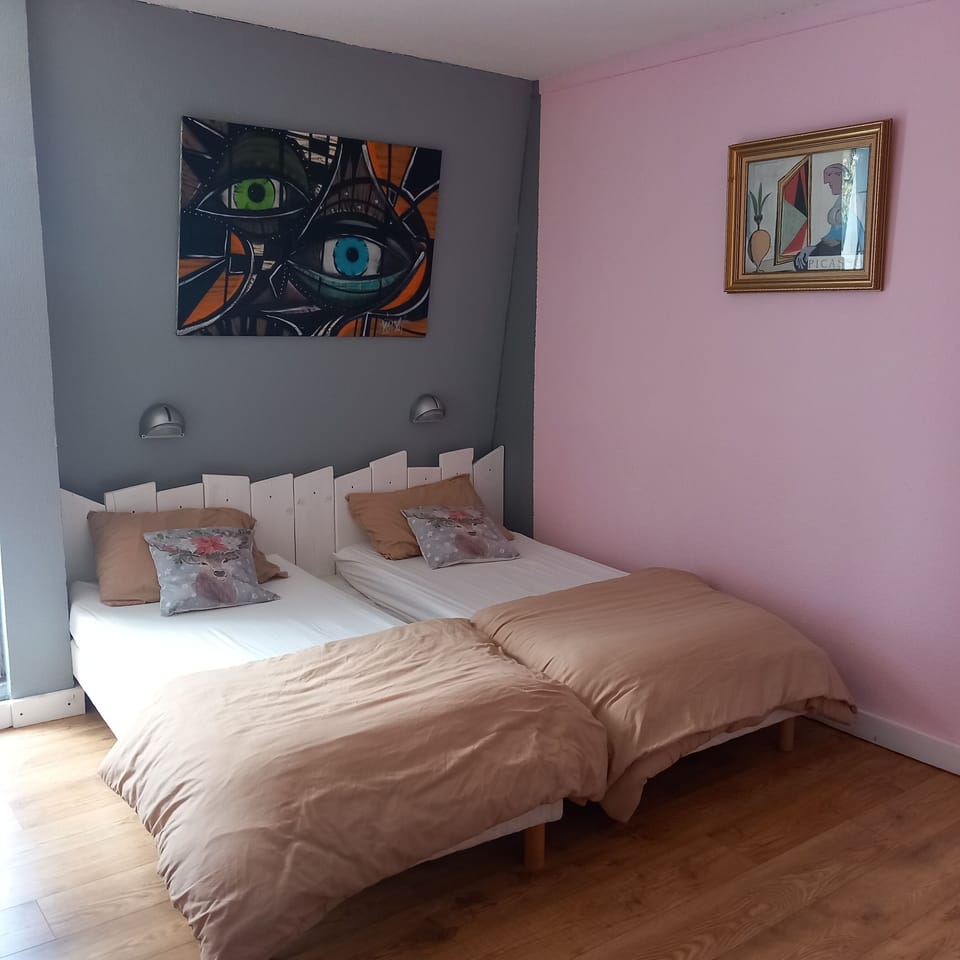 Economy Twin Room, Mountain View | Individually decorated, bed sheets