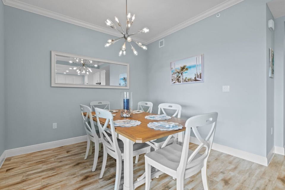 Spacious dining setup
