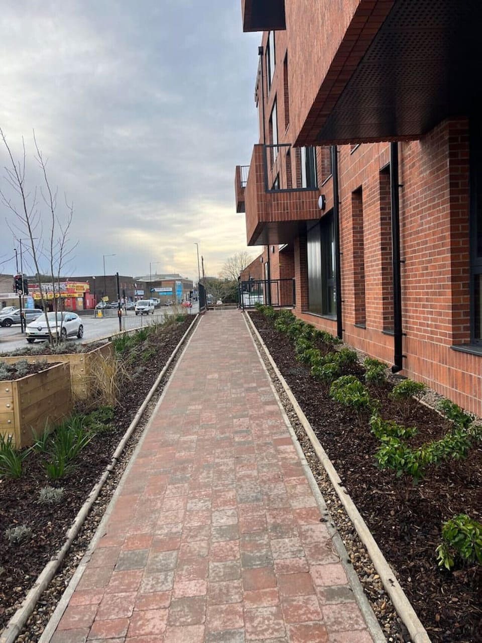 Walkway up to the building