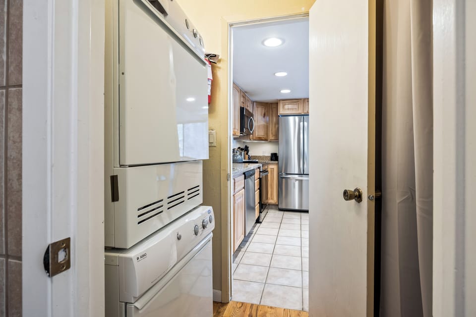Full-size in-unit washer and dryer available for guest use—perfect for longer stays and keeping up with laundry during your trip.