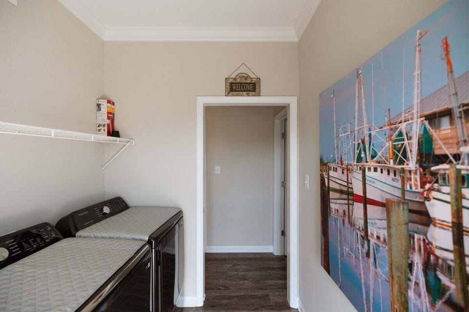 Convenient in-home washer and dryer make extended stays and beach vacations easy and stress-free.