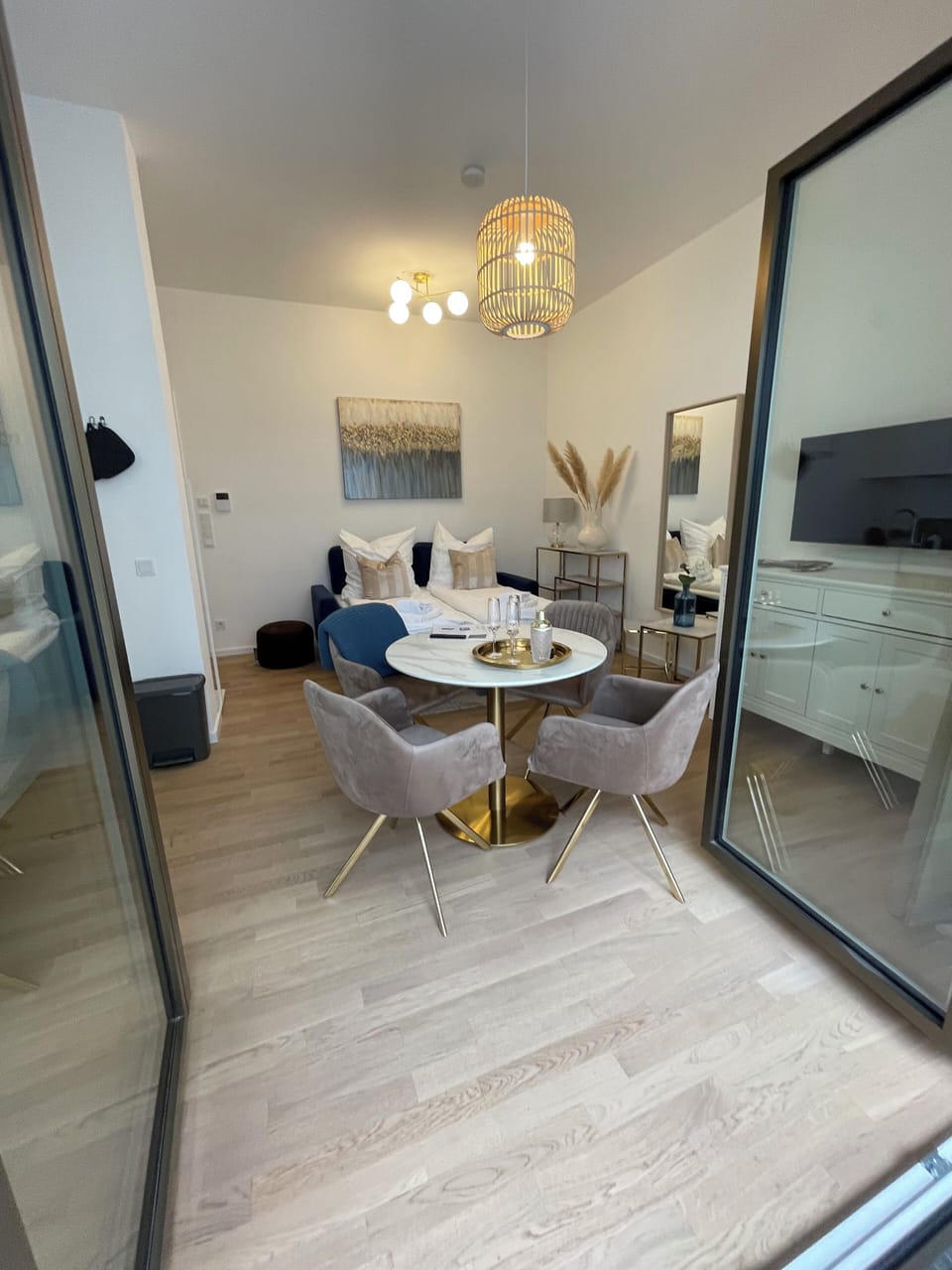Luxury Studio Suite, 1 Bedroom, Patio | Premium bedding, individually decorated, individually furnished, desk