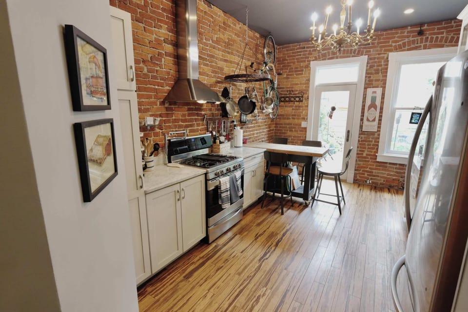 Full size kitchen with all the essentials! Coffee and tea also provided!