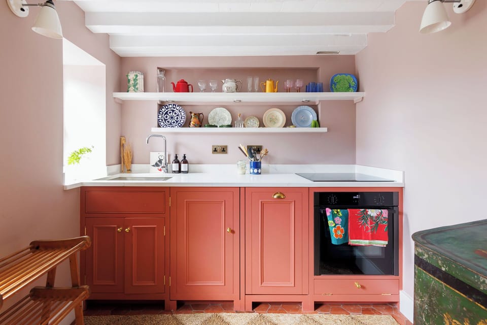 Fully equipped kitchen over looking the garden and Arundel views. 