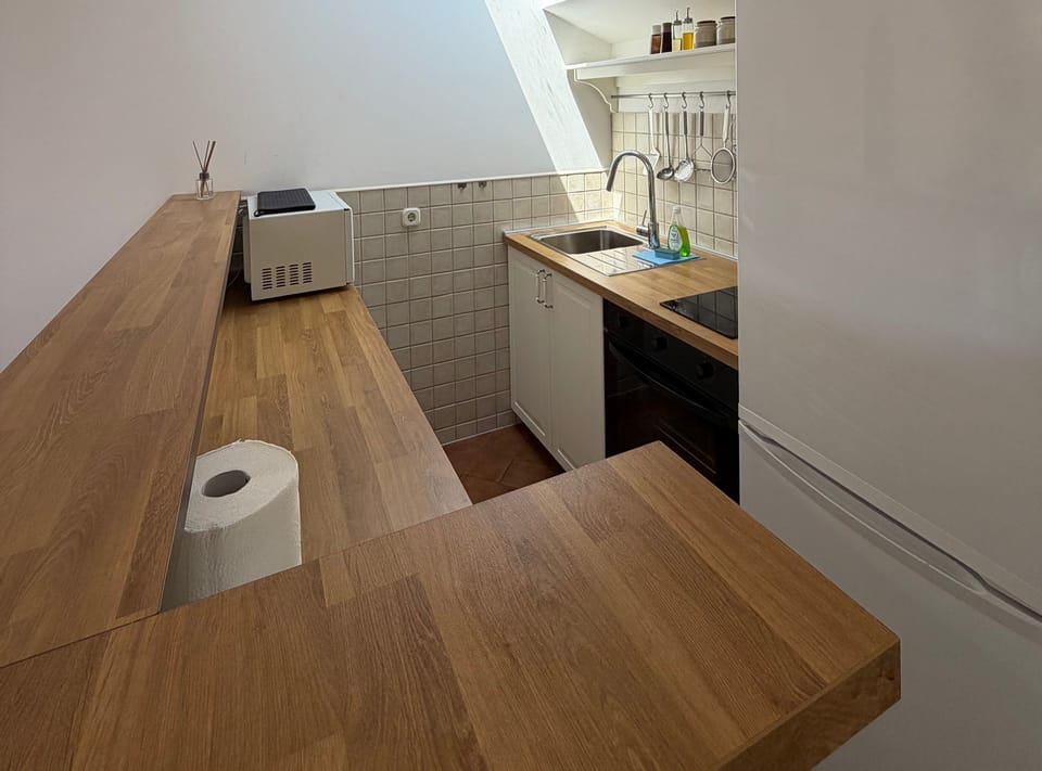 Apartment (Two-Bedroom Apartment with Balcony an) | Private kitchen | Fridge