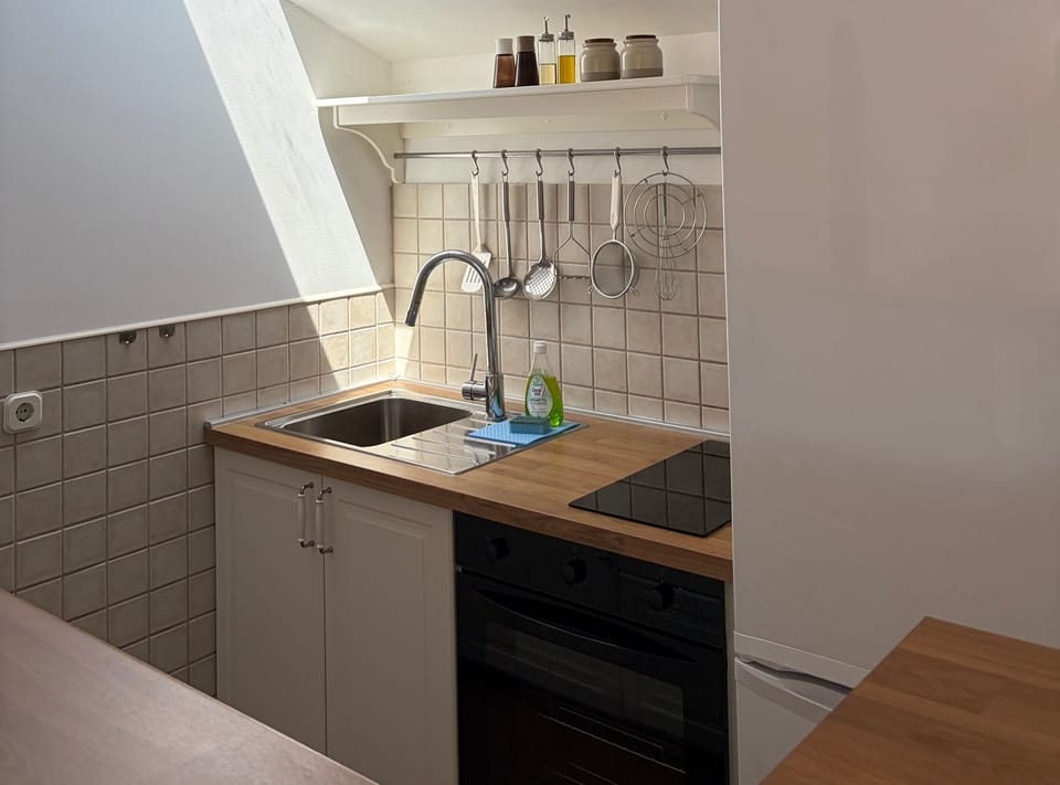 Apartment (Two-Bedroom Apartment with Balcony an) | Private kitchen | Fridge