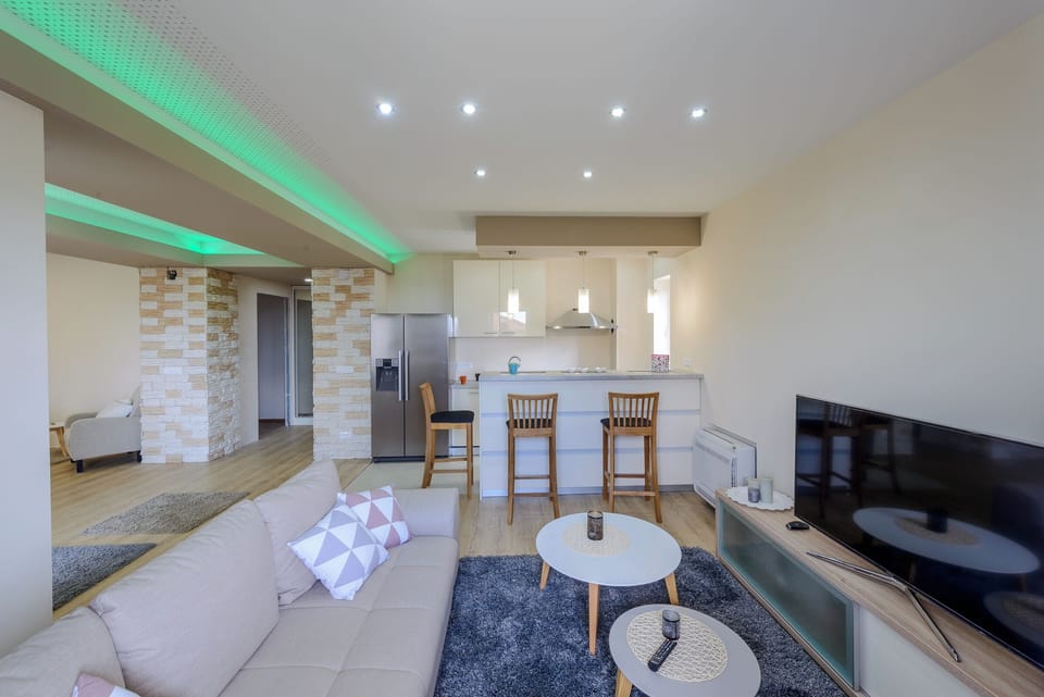 Villa (Villa Pave - Six-Bedroom Villa with T) | Living room | 32-inch flat-screen TV with cable channels, foosball, table tennis