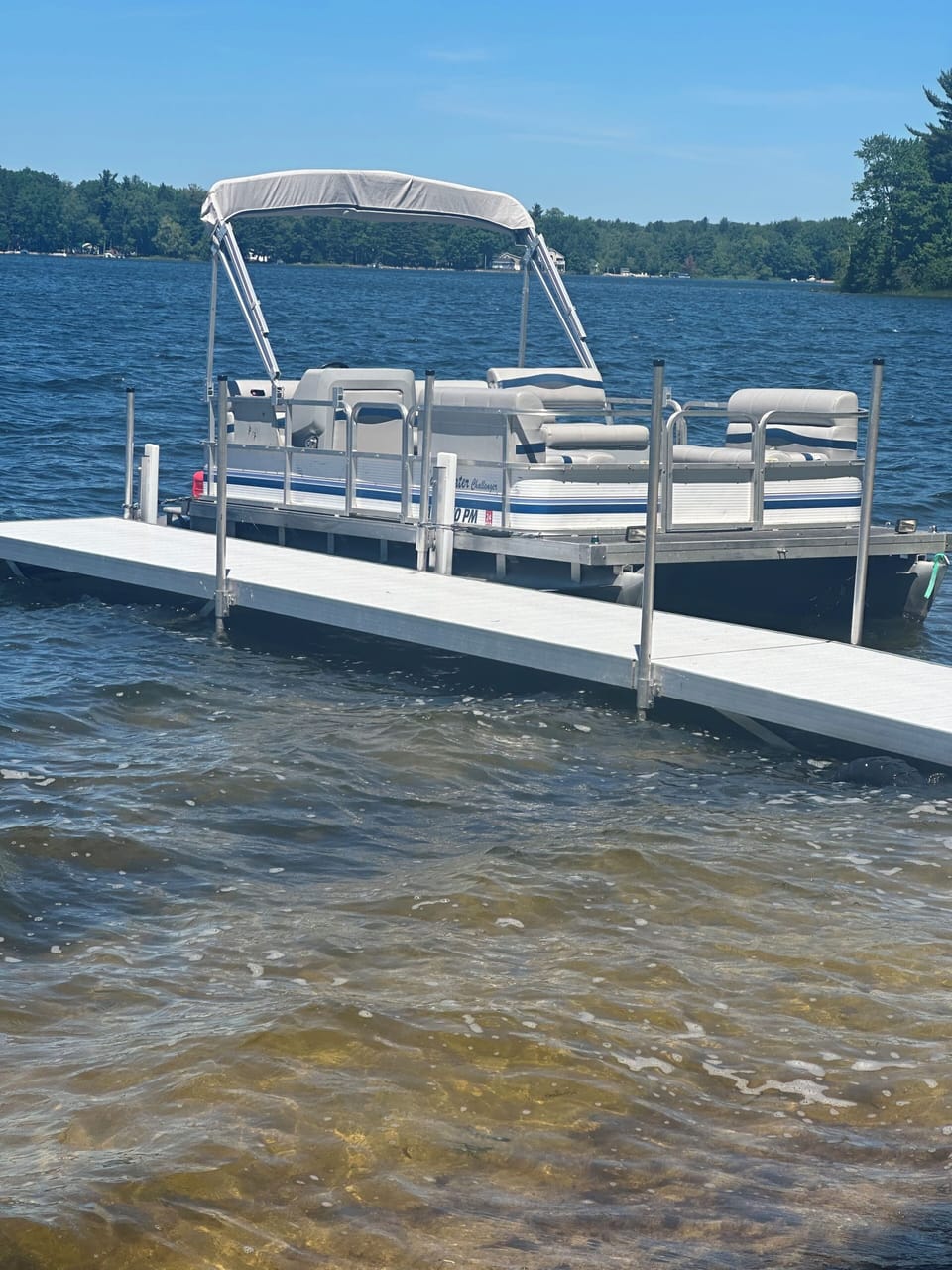 This is the dock you will be using. Pontoon for rent. Contact us if interested.