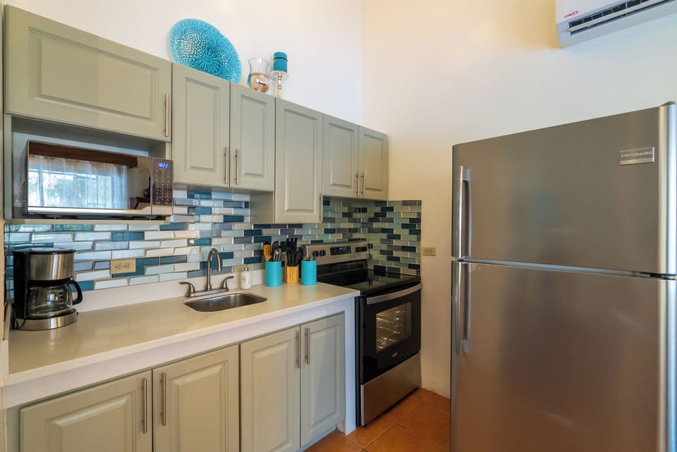 Fully equipped with cooking utensils, cookware, and everything you need