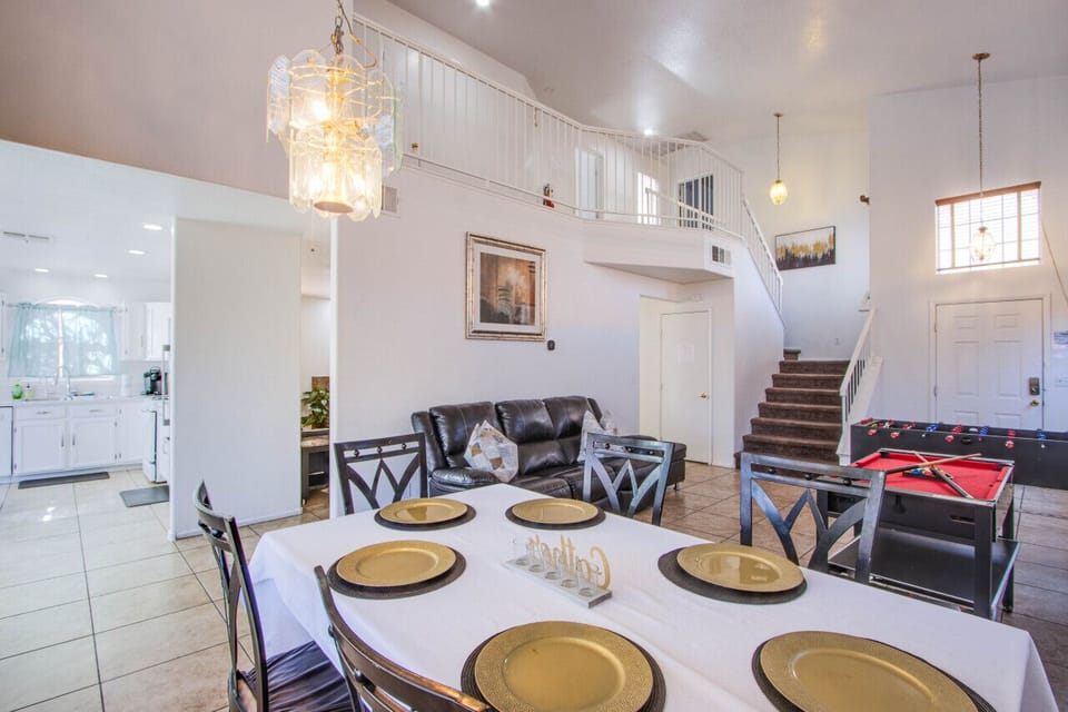 Elegant dining setup for gatherings.