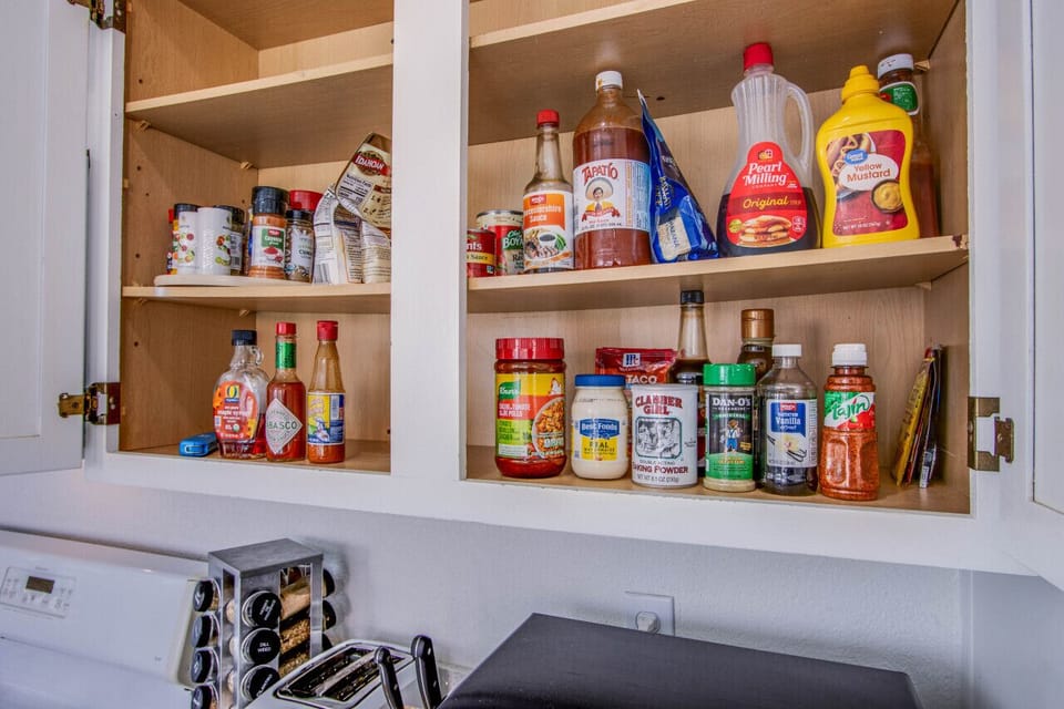 Spice up your meals with a variety of condiments.