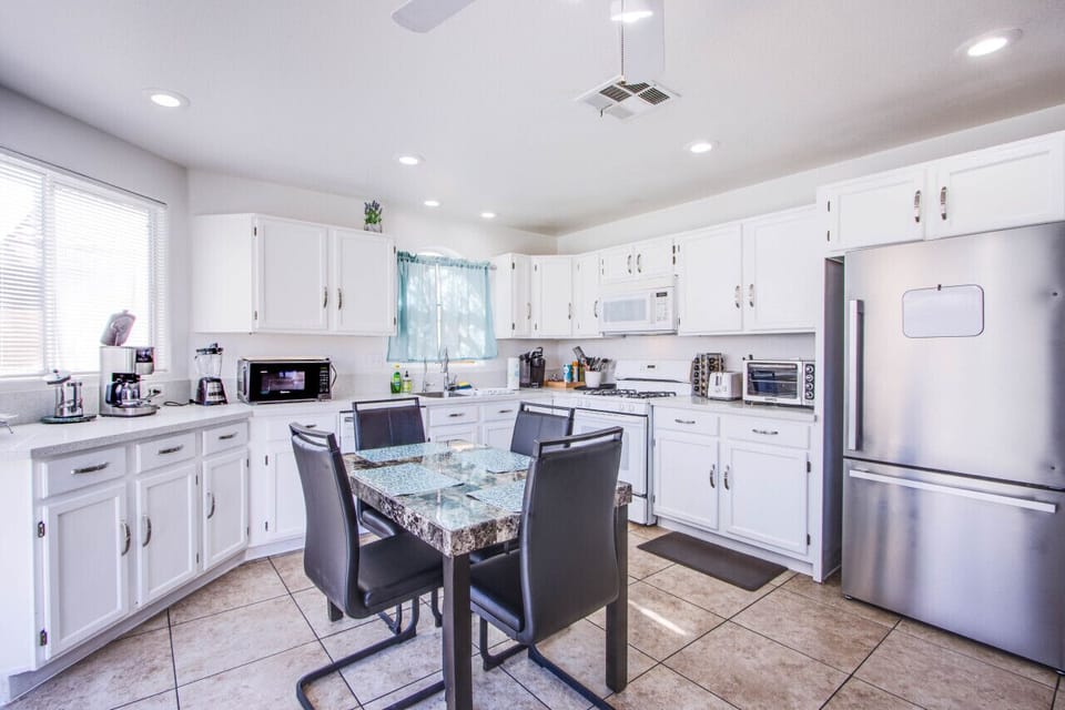 Stylish dining area with plenty of room.
