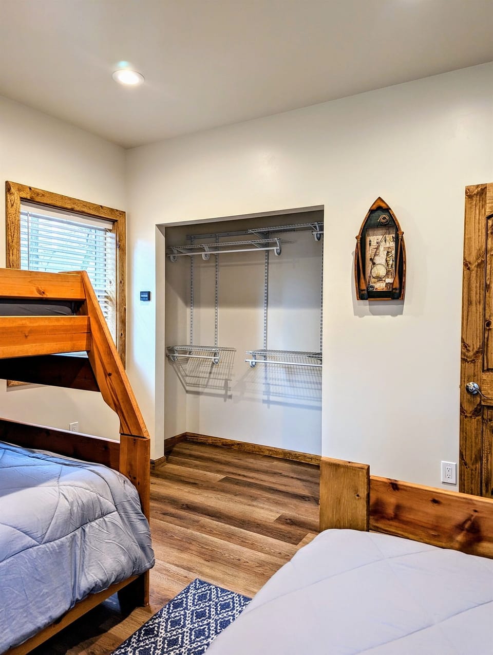 Full closet in the guest bedroom.