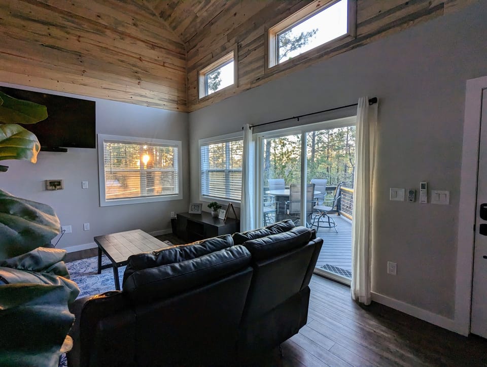 Enjoy the sunset inside or outside