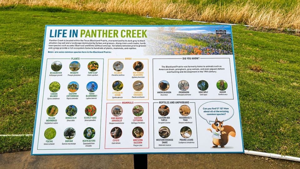 Nearby Panther Creek trails and green space for walks or jogging.