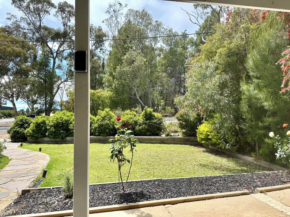 Relax on the front veranda, the riesling trail is across the road