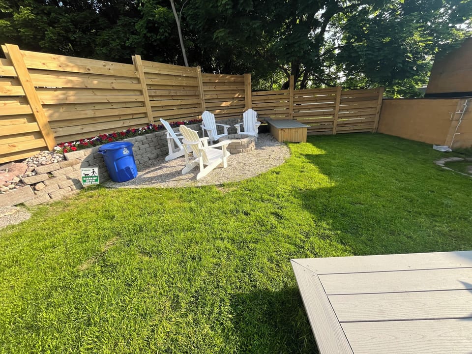 Newly renovated backyard
