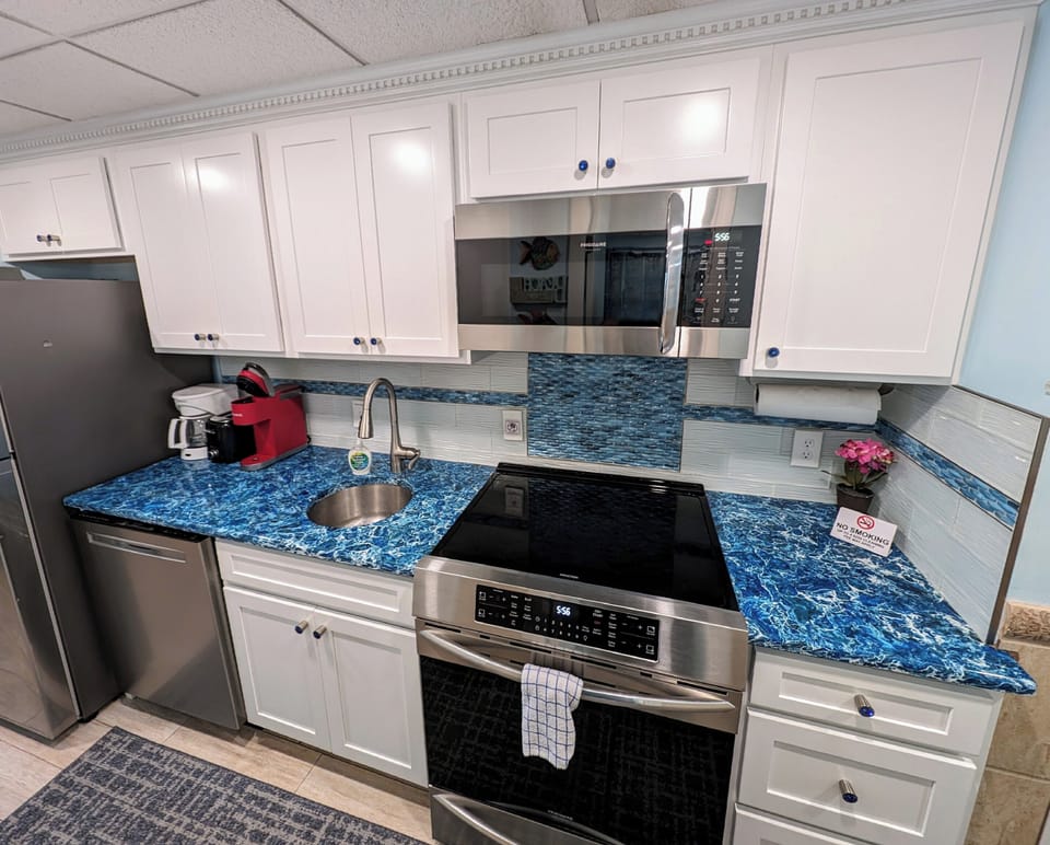 Full kitchen with induction stove
