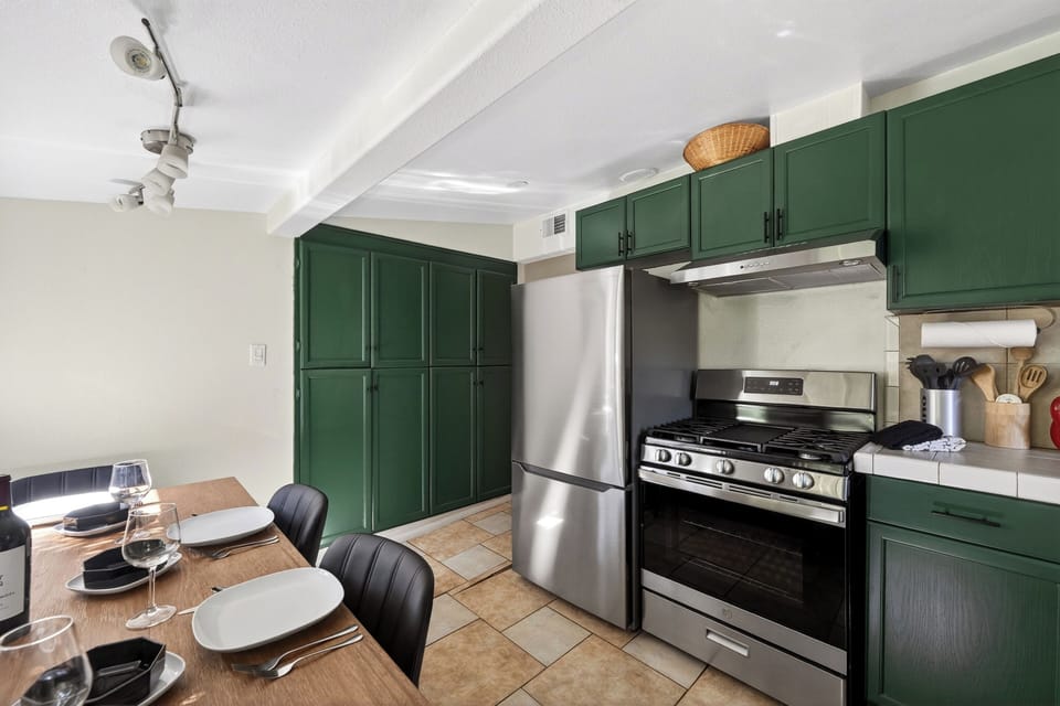 Enjoy outdoor views from the kitchen.