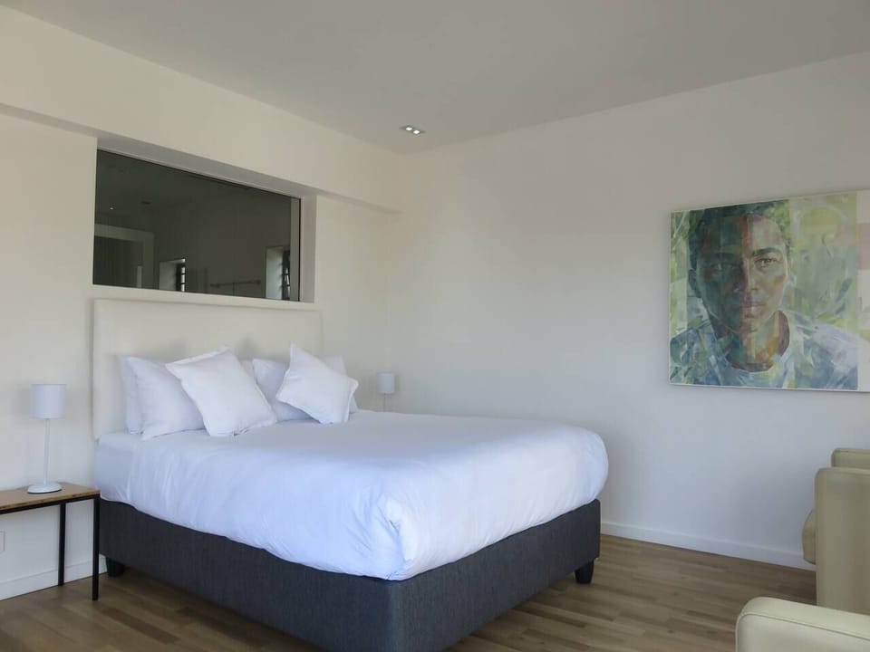 Bedroom with some art works