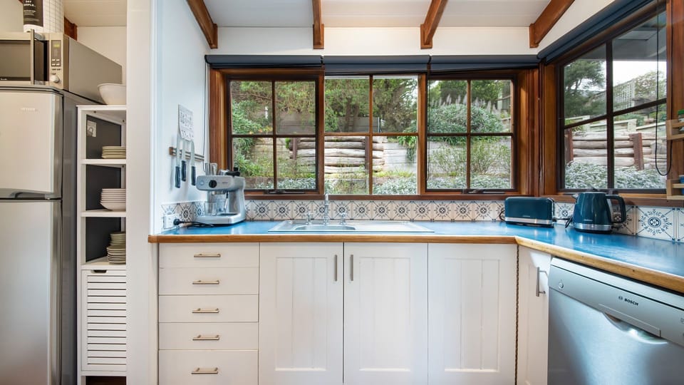 Fully equipped kitchen with lovely garden views