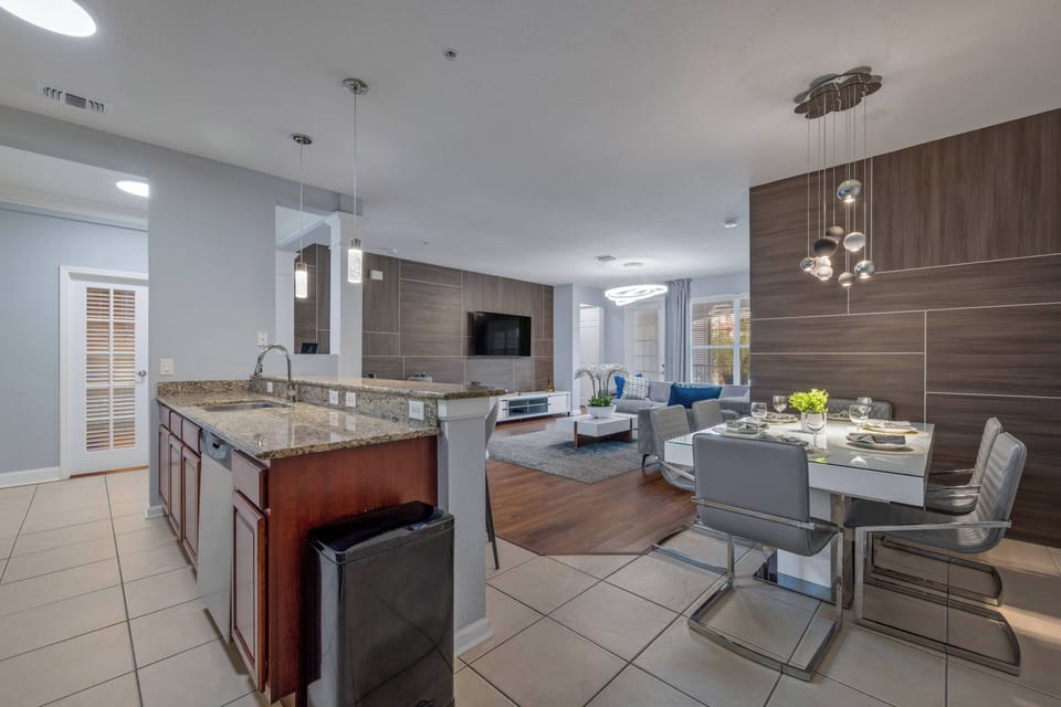 Kitchen and dining area