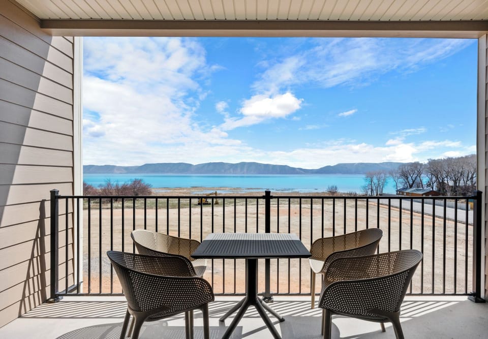 Enjoy the lake views on the balcony!