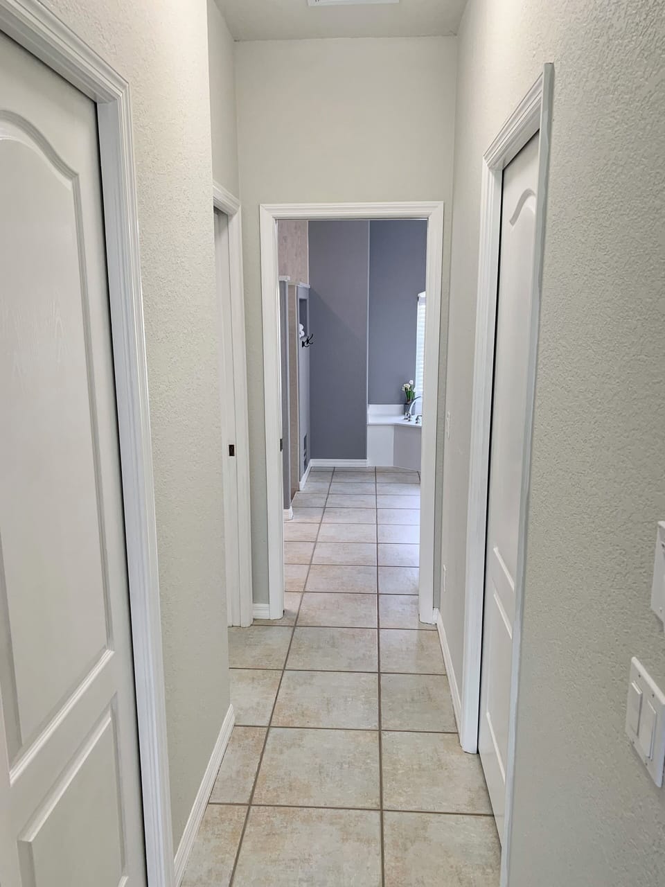 MASTER HALL WITH TWO LARGE WALK IN CLOSETS