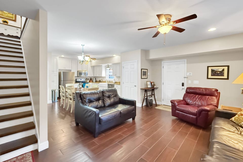 Welcome to the open concept space at Rock Vista Retreat 1 - including sofabed and mattress topper