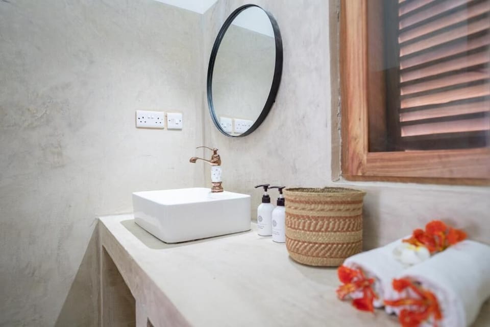 Deluxe Apartment, Private Pool, Ocean View | Bathroom | Shower, hydromassage showerhead, designer toiletries, hair dryer